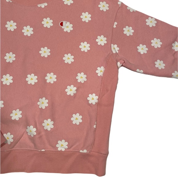 Champion Pink & White Flower Print Crewneck - Picture 4 of 5